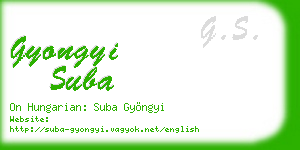 gyongyi suba business card